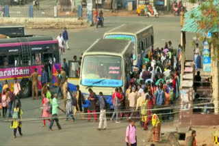Bharat banth  trade unions Bharat banth  trade unions Bharat banth starts  General strike  bus strike  strike against hike on petrol rate  பொது வேலைநிறுத்தம்  வேலைநிறுத்தப் போராட்டம்  தொடங்கியது பொது வேலைநிறுத்தப் போராட்டம்  பொது வேலைநிறுத்தப் போராட்டம்  பெட்ரோல் விலை கண்டித்து போராட்டம்  கேஸ் விலை கண்டித்து போராட்டம்