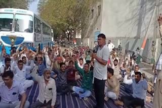 roadways workers strike in rohtak