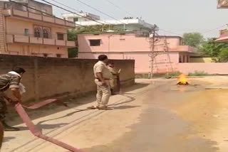 Fire in domestic gas cylinder