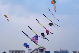 Glowing Kite At Puri Beach