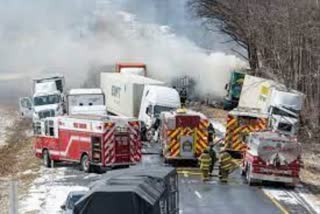 Terrifying Video Shows Massive Pile-Up In US In Snow Squall; 3 Dead