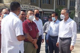 DC Bilaspur Pankaj Rai inspected district hospital.
