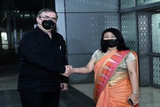 Mexican Foreign Minister Marcelo Ebrard Casaubon arrives in India