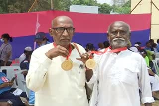 two oldies got gold medal in state level athletic championship