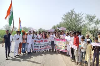 foot march for widening National Highway in Nuh