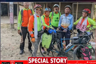 75 yrs old Pune woman travels 10,000 km on bicycle