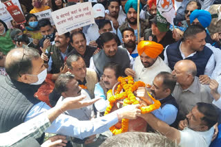 congress protest in shimla