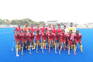 12th Junior National Womens Hockey Championship Jharkhand team in semi final by defeating UP