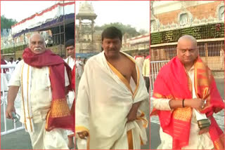 VIPs Visit Tirumala: తిరుమల శ్రీవారిని దర్శించుకున్న సినీ, రాజకీయ ప్రముఖులు