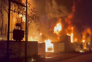 Massive fire in soap factory in Bhilai