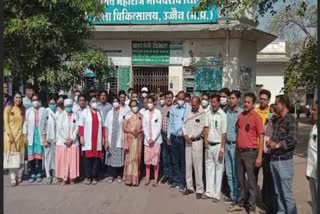 Doctors protest in Ujjain