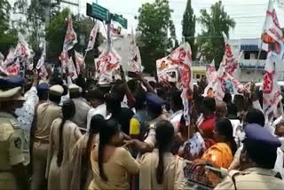 Janasena leaders protest