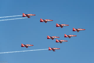 Air Show: ఉగాది పర్వదినాన హైదరాబాద్​లో వైమానిక విన్యాసాలు