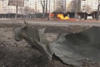 Destruction in Ukrainian cities due to heavy bombardment