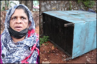 destroyed petty shop of lady in Thiruvananthapuram  ഹൃദ്രോഗിയായ വിധവയുടെ പെട്ടിക്കട ജെ.സി.ബി കൊണ്ട് തകര്‍ത്തു  തിരുവനന്തപുരത്ത് പെട്ടിക്കട തകര്‍ത്ത സംഭവത്തില്‍ ആശുപത്രി സൂപ്രണ്ടിനെതിരെ സ്‌ത്രീ  jcb destroyed petty shop in kanyakulangara