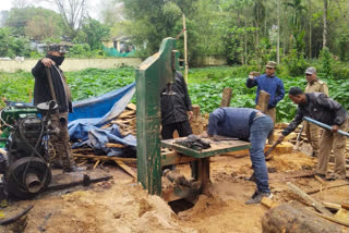 forest-department-of-dibrugarh-operation-against-illegal-Saw mill