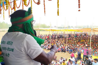 janakrosh rally of MLA Lobin Hembram at Shibu Soren College Stadium in Borio MLA warns to CM Hemant Soren