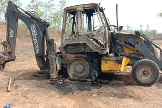 set fire to JCB, tractor in Ramgarh