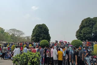 protest in bit mesra demanding online exam in ranchi