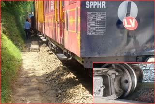 Goods train derailed on Kalka Shimla railway track