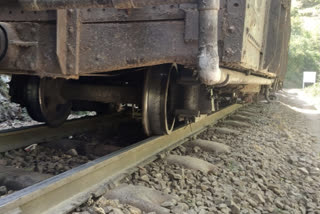 Train services were hit after the Goods train derailed near the Kandaghat railway station on the Kalka-Shimla rail route on Monday