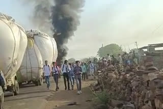 In Kota Roadways bus set on fire