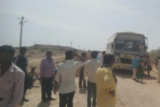 Bus comes in contact with high tension power line