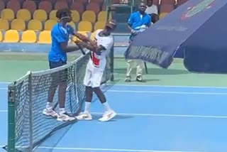 Tennis Player Slaps Opponent After Losing Match  ITF Juniors tournament  ടെന്നീസ് മത്സരത്തില്‍ തോറ്റു; എതിരാളിയുടെ കരണം പുകച്ച് കൗമാര താരം  ഐടിഎഫ് ജൂനിയേഴ്‌സ് ടൂർണമെന്‍റ്  Tennis Viral Video  ടെന്നീസ് വൈറല്‍ വീഡിയോ