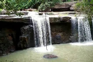 Youth fell  waterfall in Balod