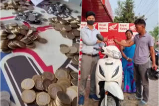 Assam daily labour bought bike with coins  daily wage earner savings story