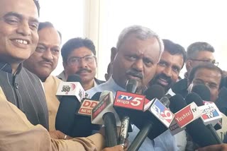 Minister S.T.Somashekhar talked to media