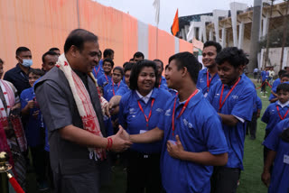 CM at Health fitness camp for specially abled athletes in Sarusajai