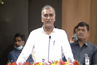 Minister harish Rao honored health department employees in Gandhi hospital