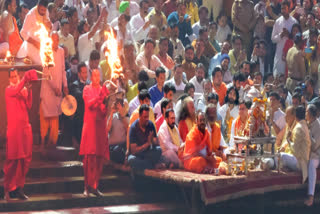 CM Pushkar Singh Dhami attends Ganga Aarti