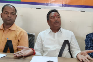 Press conference of MLA Arjun Munda in khunti procession controversy