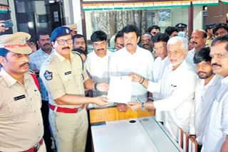 mp vijayasai reddy complaint to police on madhurawada ncc lands issue