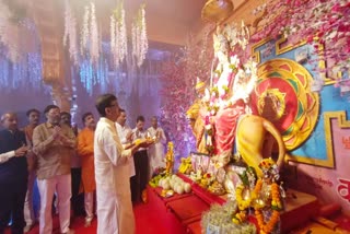 sanjay raut visit Chaitra Navratra festival in thane