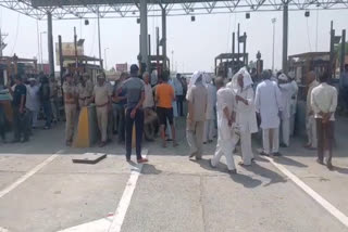 sonipat farmers protest toll free