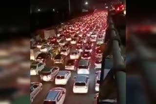 Jam at Delhi Gurugram border