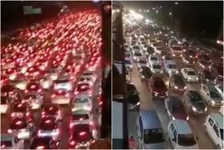 delhi gurugram traffic jam