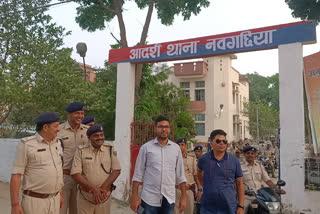 शोभा यात्रा को लेकर पुलिस का फ्लैग मार्च