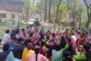 Mahila Congress meeting in Banjar of Kullu