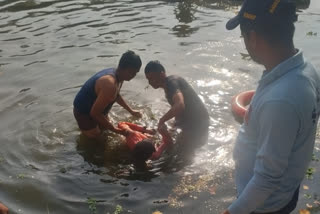 Accident in betwa river in Vidisha