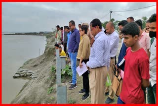 Team from NABARD and World Bank observed Beki River erosion