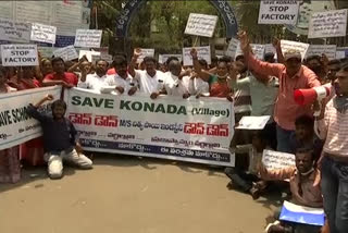konada villagers protest