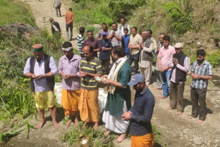Villagers prayed at Mahadev temple in Ashni for rain in Karsog