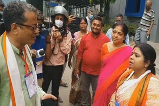 Congress Candidate Kamruzzaman Choudhury and BJP candidate Keya Ghosh