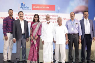 Apollo Hospital first in India to perform robot-assisted cardiac surgery on 93 year old patient  Apollo Hospital  റോബോര്‍ട്ട്  ചെന്നൈ  ബൈ പാസ് സര്‍ജറി  കാര്‍ഡിയാക് ബൈ പാസ് സര്‍ജറി  കാര്‍ഡിയാക് ബൈ പാസ് സര്‍ജറികള്‍ ഇനി സുരക്ഷിതം