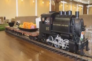 Surat restaurant serves food on toy train