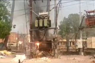Transformer fire in Panna